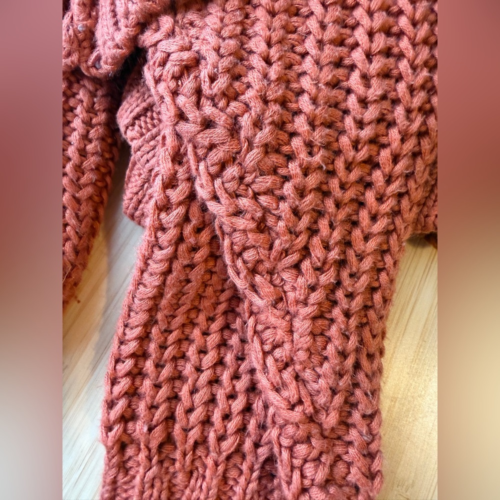 Chunky Turtleneck Pullover Sweater - Rust - image 5